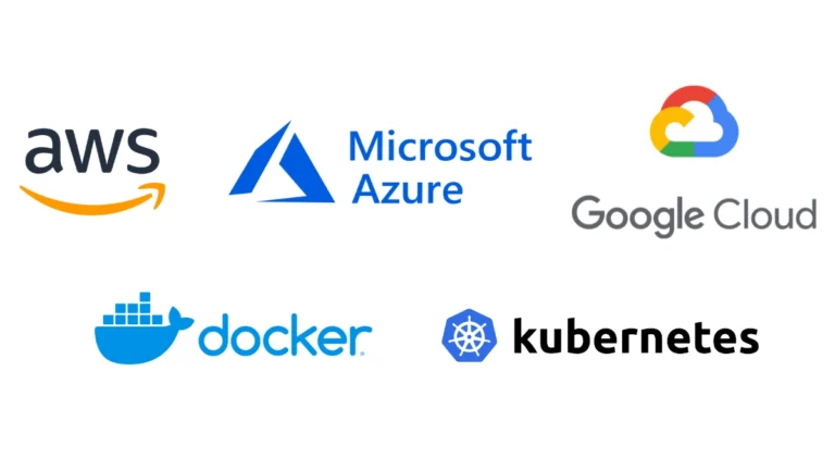 Logos of leading DevOps and cloud computing platforms including AWS, Microsoft Azure, Google Cloud, Docker, and Kubernetes—core technologies driving the global transformation of IT careers.
